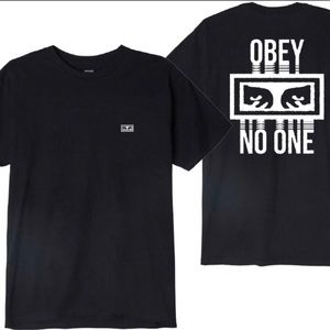 Obey Black no one t-shirt.